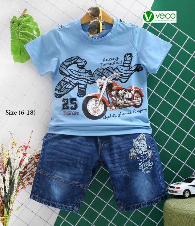 Bộ Jeans Bé Trai Xe Mô Tô 2 - Ảnh 2