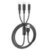 cáp sạc điện thoại 3 đầu cao cấp HOCO X25 lightning, micro-USB, type-C