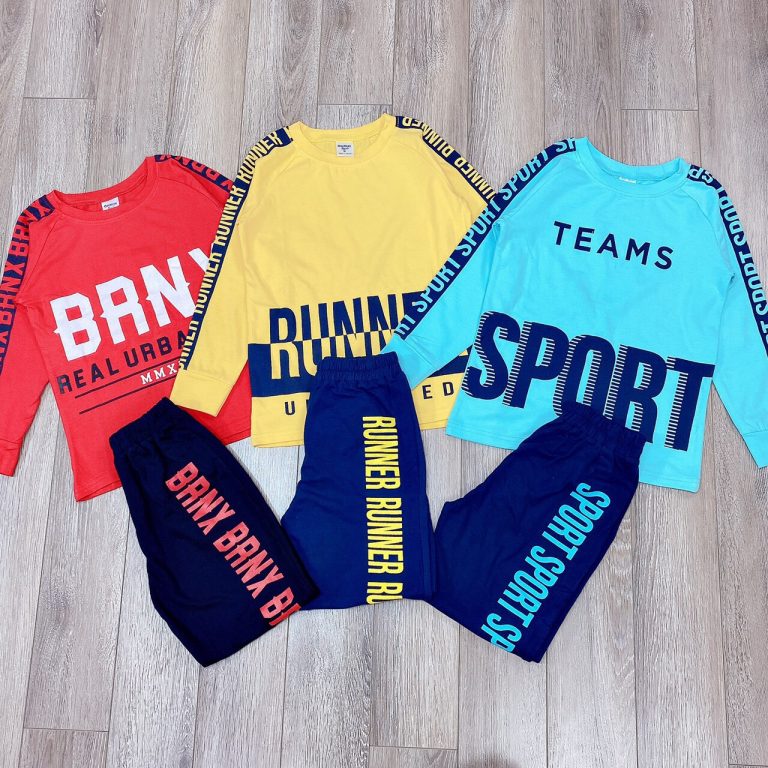 Đồ Bộ Thu Đông Bé Trai In Chữ Size Trung - Ảnh 7