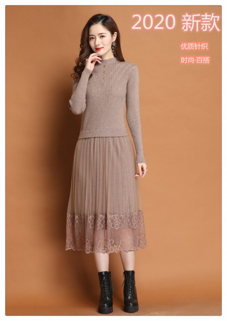 Đầm Len Phối Ren Cao Cấp - Ảnh 4
