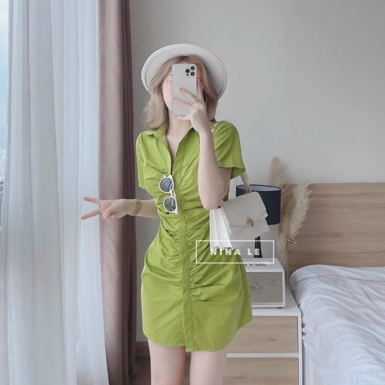 Đầm sơ mi chiết eo siêu xinh - Ảnh 5