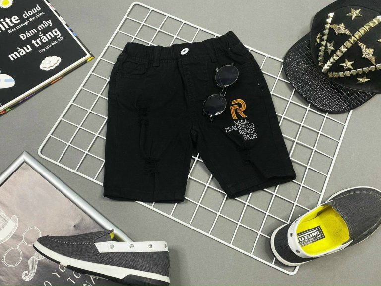 Quần Đùi Kaki Jeans bé trai - Ảnh 4