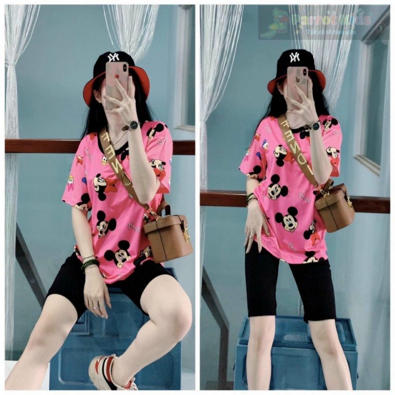 Bộ thun lạnh 3D Mickey nhí và lớn - Ảnh 4