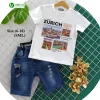 bộ quần jeans phối áo thun