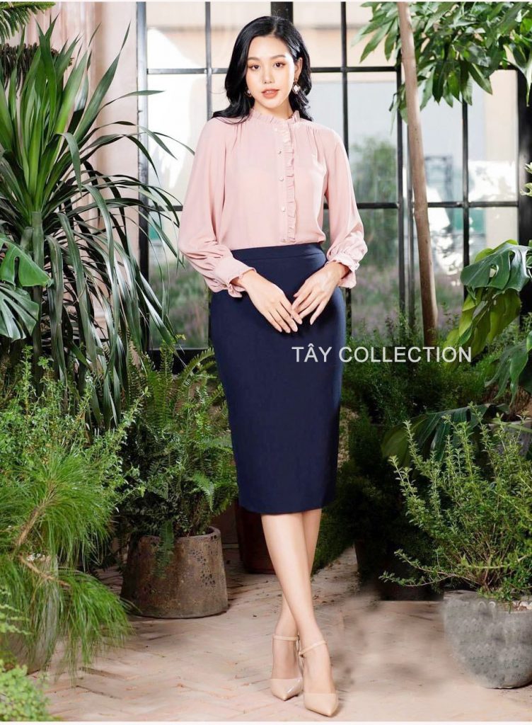 Chân Váy Công Sở Ôm Qua Gối - Ảnh 4