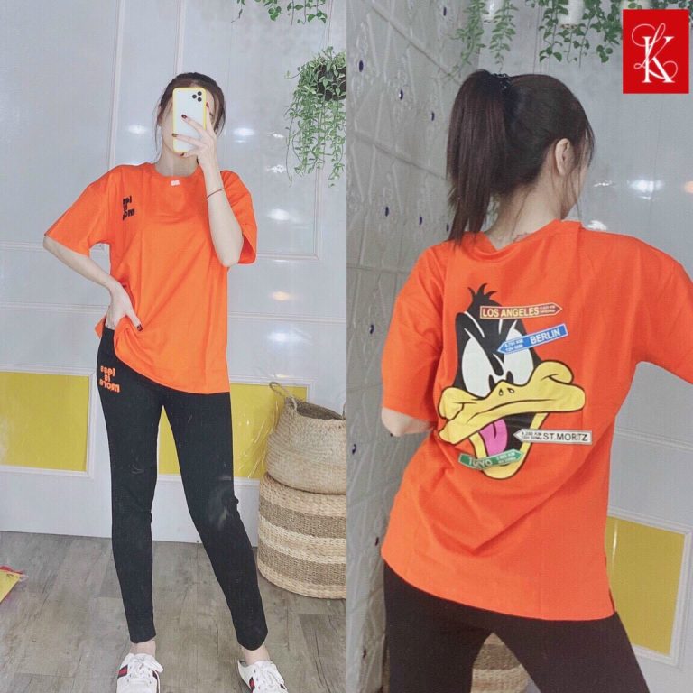 Bộ thun thái in hình nổi bật vịt Donald - Ảnh 5