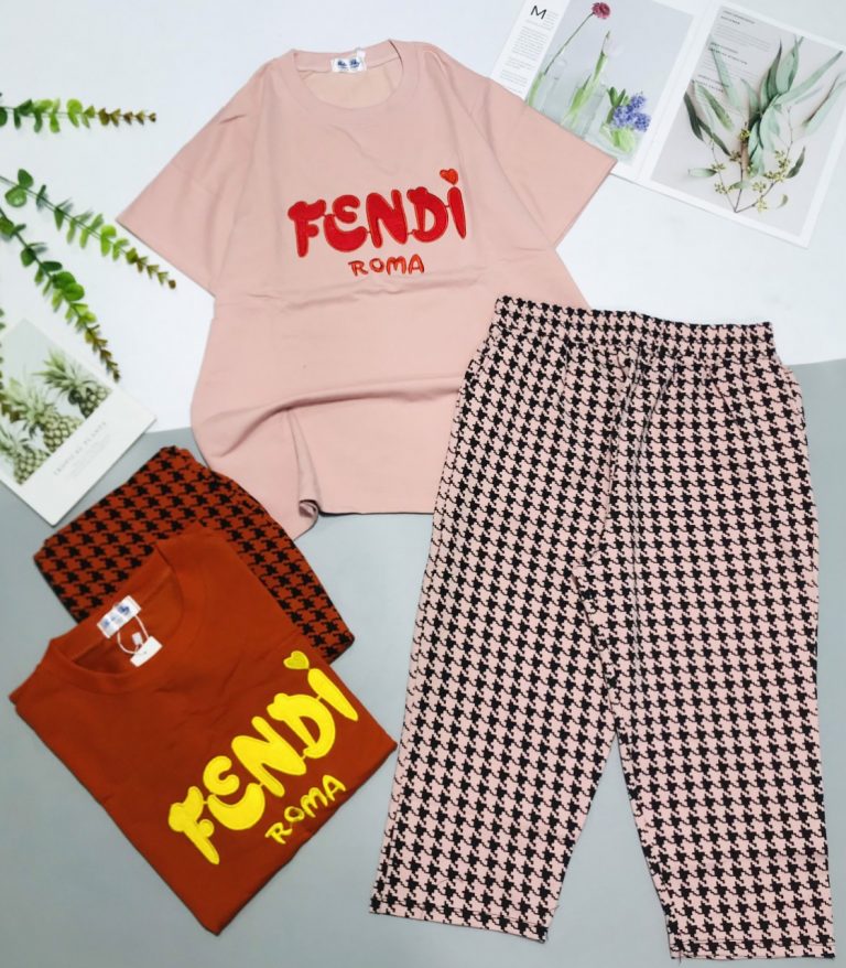 Bộ lững thun thái fendi roma - Ảnh 5