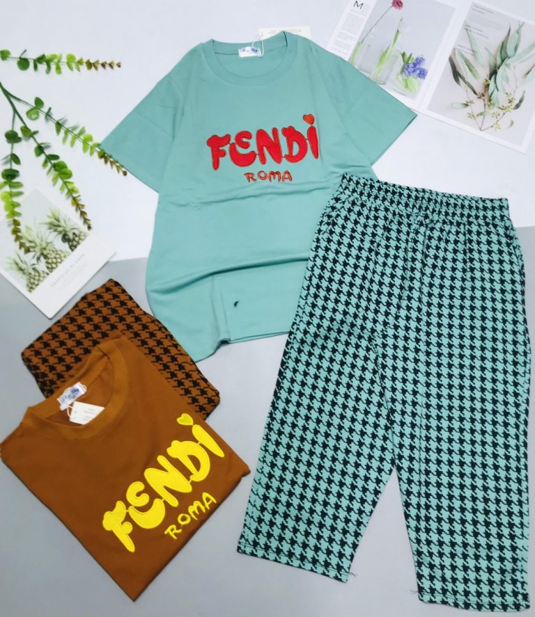 Bộ lững thun thái fendi roma - Ảnh 4