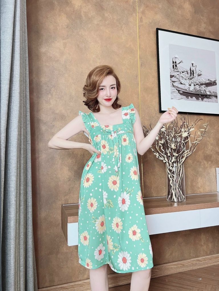 Đầm lụa mango dây phối bèo - Ảnh 5