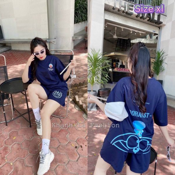 Bộ đùi thun Cotton Doraemon - Ảnh 2