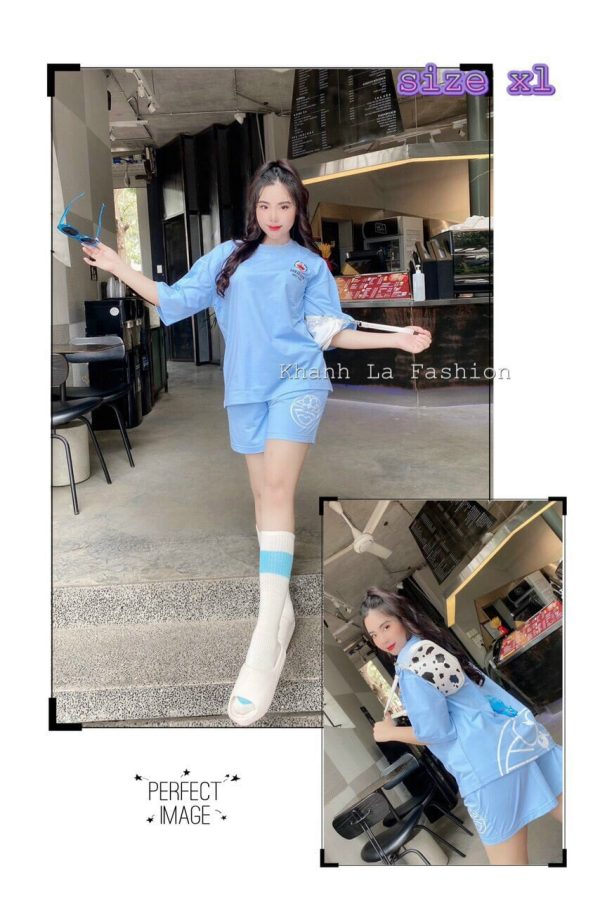 Bộ đùi thun Cotton Doraemon - Ảnh 3