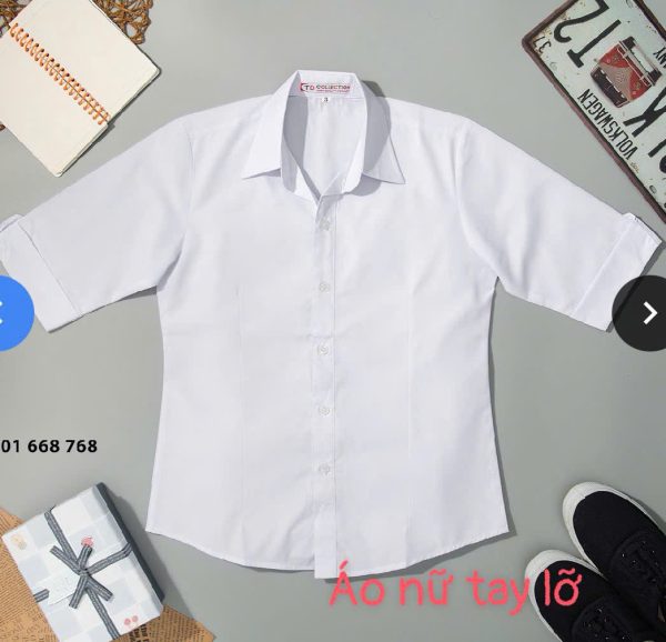 Đồng phục học sinh nữ cấp 2,3 - Áo sơ mi tay ngắn, tay lỡ, tay dài cao cấp - Ảnh 7