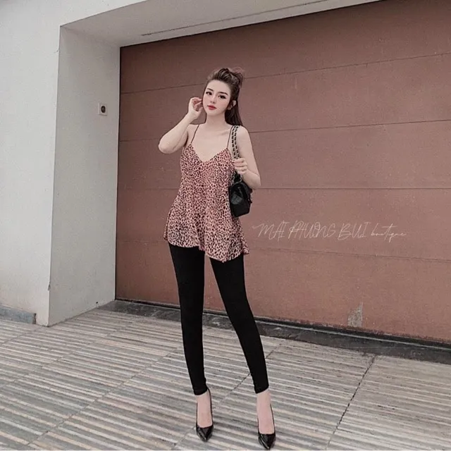 quần legging phối áo 2 dây