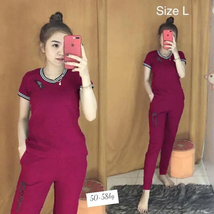 1154363004894 kiểu đồ bộ quần dài áo ngắn tay