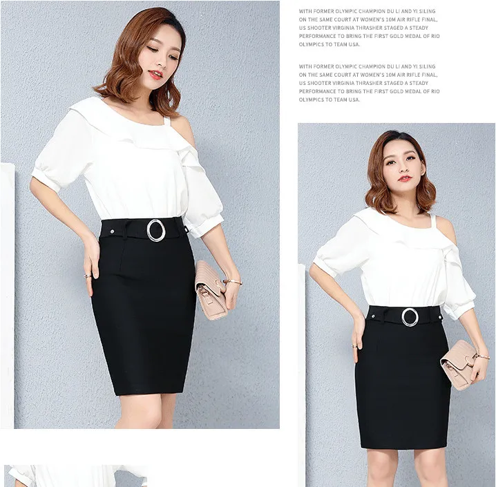 chân váy ôm kết hợp áo trễ vai