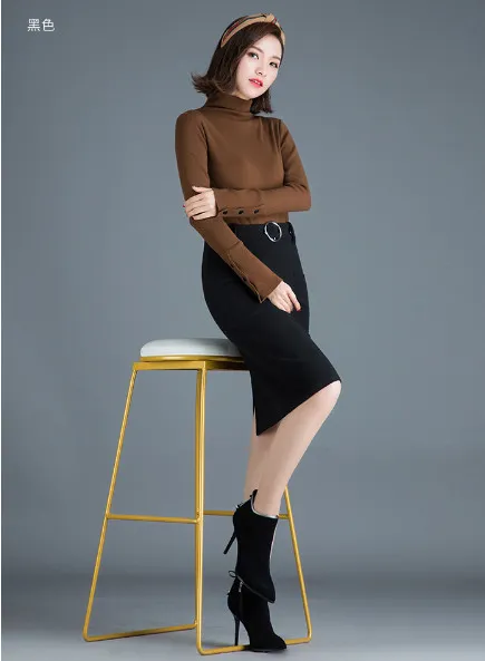 chân váy ôm kết hợp với áo len
