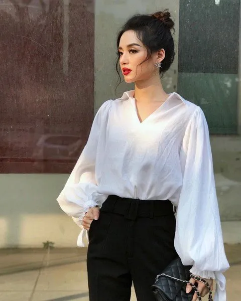 áo sơ mi tay phồng