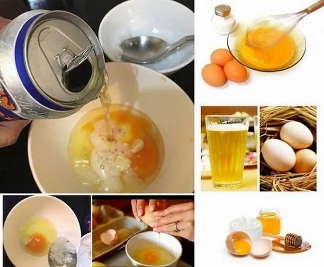 rửa mặt bằng bia và trứng gà có tác dụng trị thâm