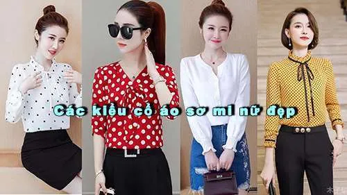 các kiểu cổ áo sơ mi nữ đẹp