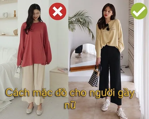 cách mặc đồ cho bạn gái có dáng gầy