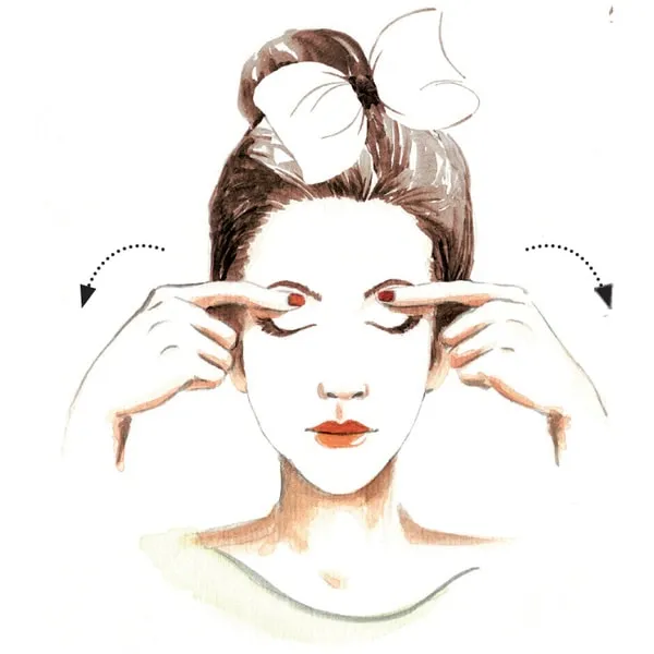 cách massage mặt hon gọn giúp mắt to tròn