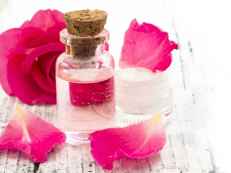 nước hoa hồng làm hồng môi