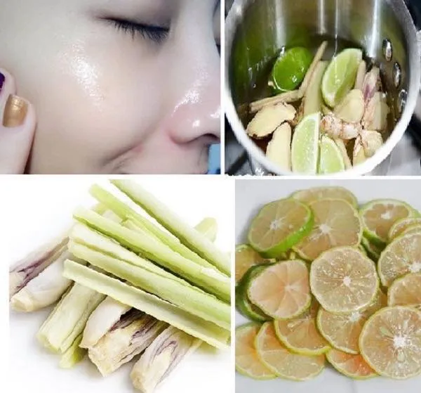 cách xông mặt bằng sả và chanh