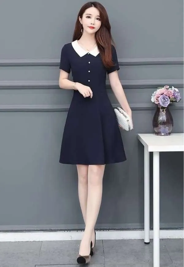 cao 1m50 mặc váy chữ A