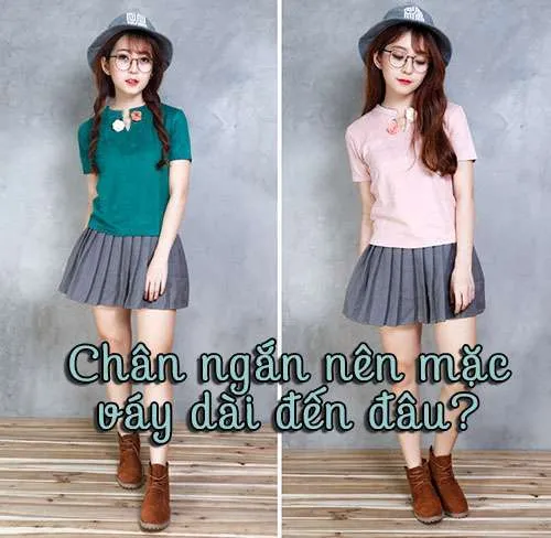 chân ngắn nên mặc váy dài đến đâu