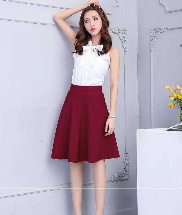 chân váy chữ a xếp ly