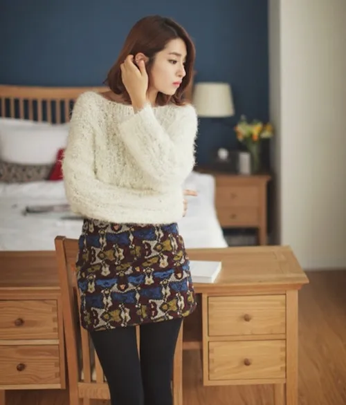 chân váy họa tiết