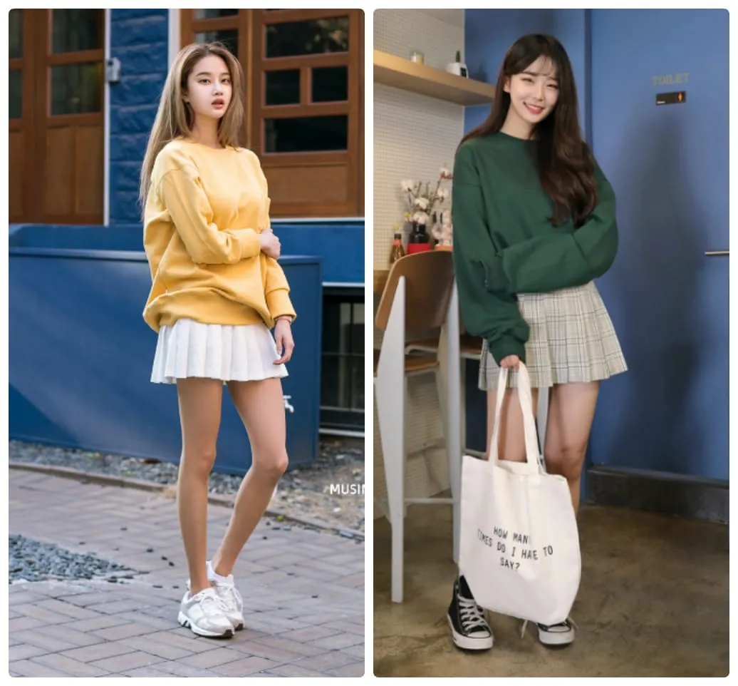 chân váy ngắn với áo sweater là gì