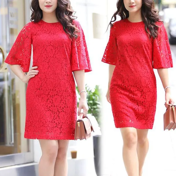 đầm ren dành cho người mập