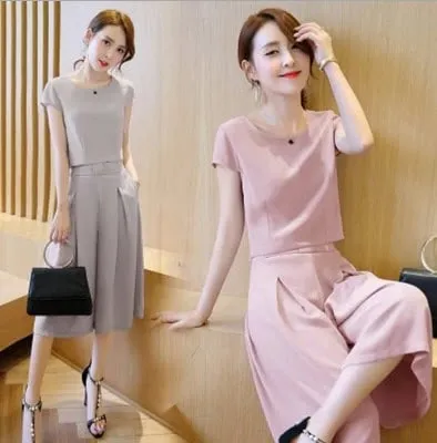 các kiểu đồ bộ ống rộng đẹp phong cách Hàn Quốc