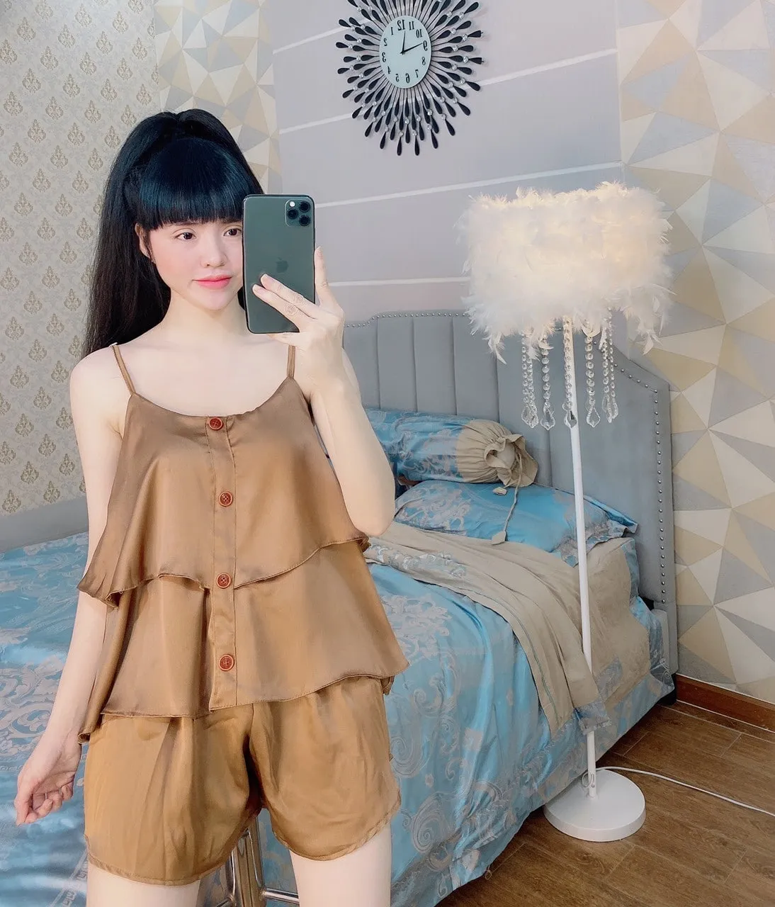 đồ bộ vải satin
