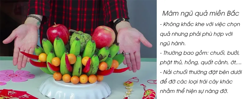 miền Bắc mâm ngũ quả gồm những gì