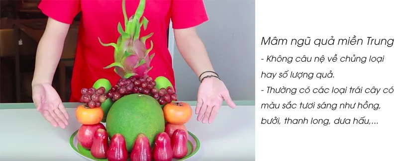 miền Trung mâm ngũ quả gồm những gì