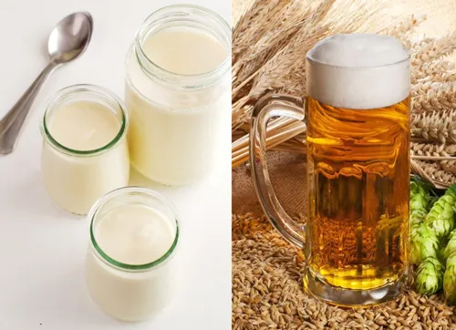 mặt nạ sữa chua và bia có tác dụng cải thiện da thâm sạm