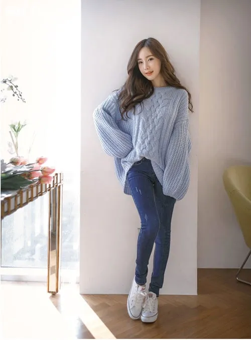 mix đồ mùa đông phong cách hàn quốc đi học