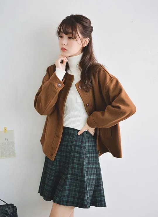 mix20ao20khoac20da20voi20chan20vay20xoe20mua20dong mix đồ với chân váy xòe mùa đông và áo khoác dạ