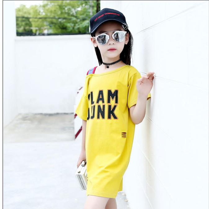 những mẫu quần áo đẹp cho bé gái đầm suông trễ vai