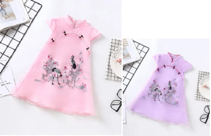 những mẫu quần áo đẹp cho bé gái sườn xám trẻ em