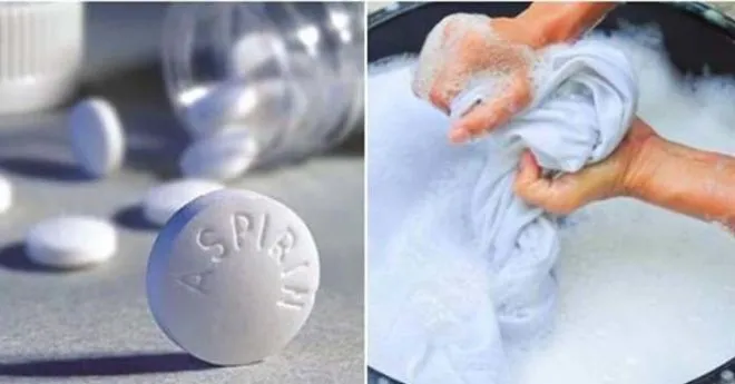 tẩy vết ố vàng trên áo trắng bằng aspirin