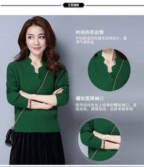 Áo len vạt chéo - Ảnh 4