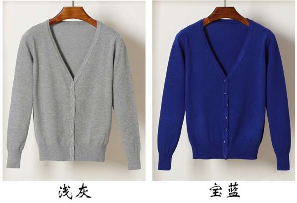 Áo khoác Len nữ thời trang Hàn Quốc- Áo khoác len cổ tim - Ảnh 20