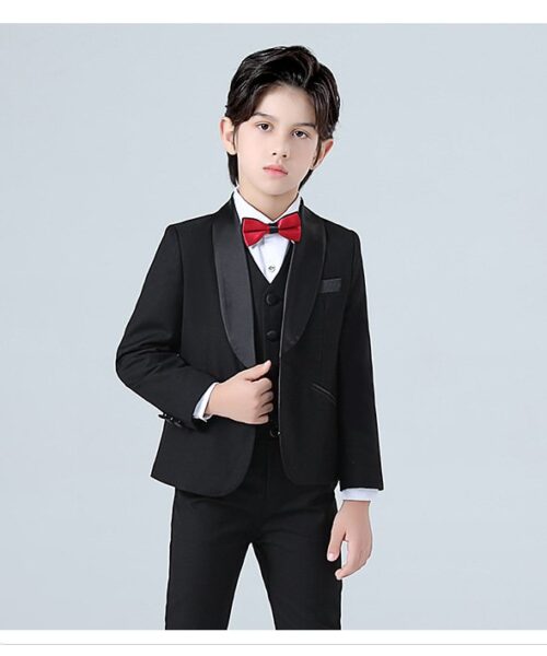 Vest đen nút bọc