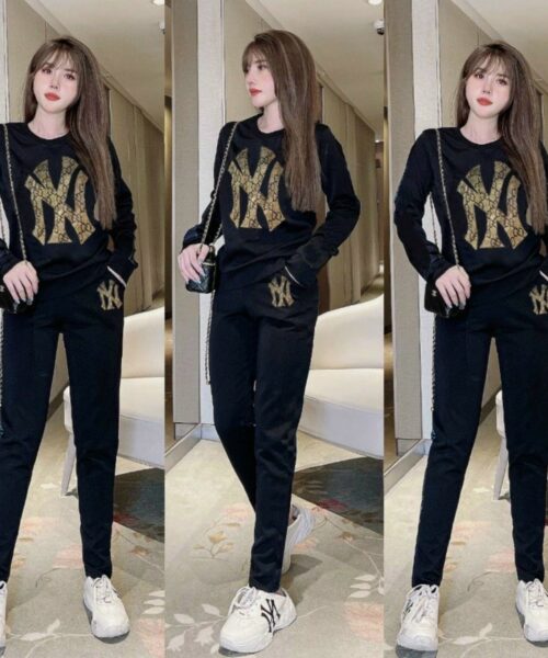 Bộ quần dài tay dài Kiểu họa tiết