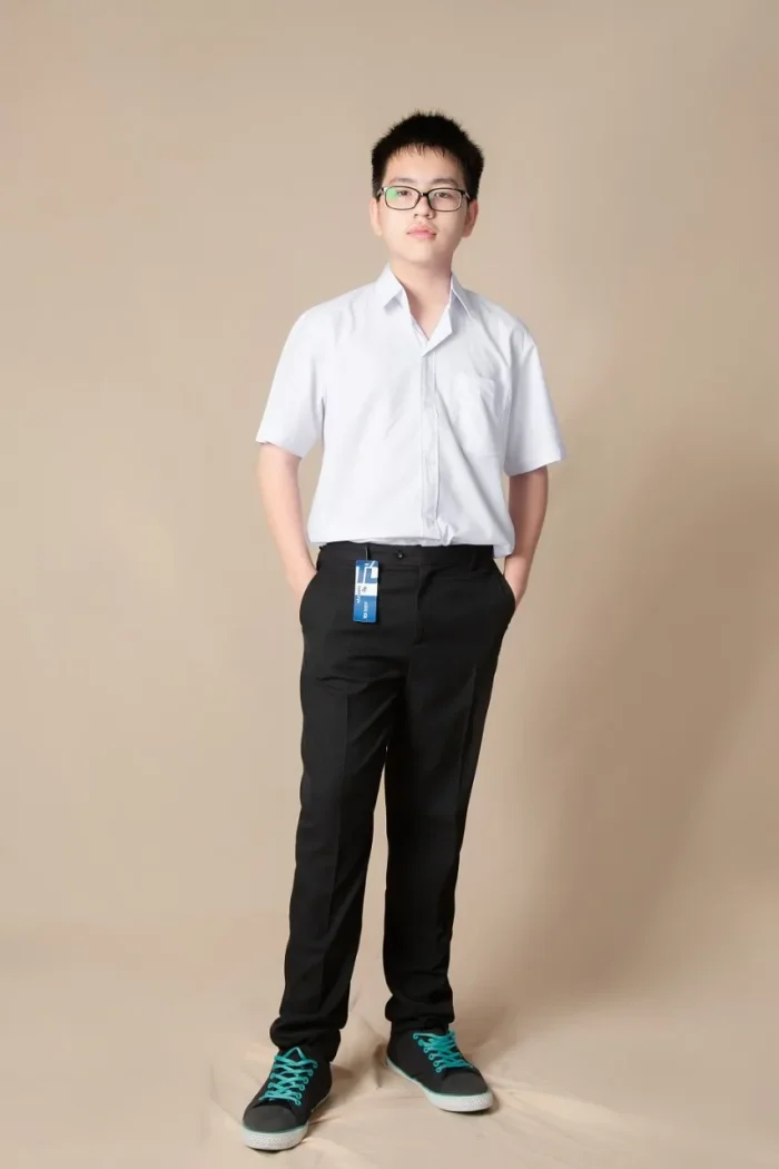 Đồng phục học sinh nam cấp 2,3 – Quần tây lưng bản xanh đen, đen cao cấp, mềm mịn
