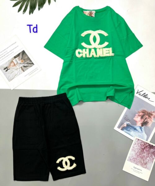 Bộ ngố thun chữ X Chanel