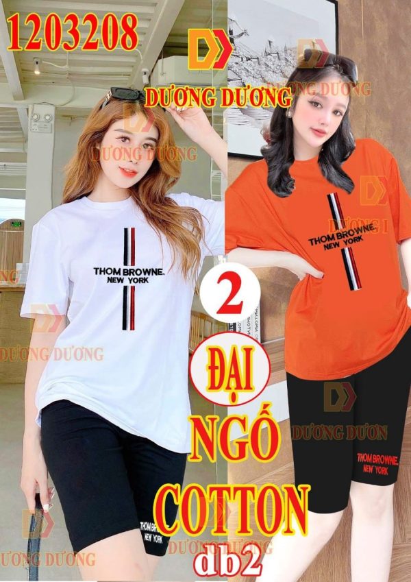 Bộ ngố thun chữ thêu - Ảnh 2